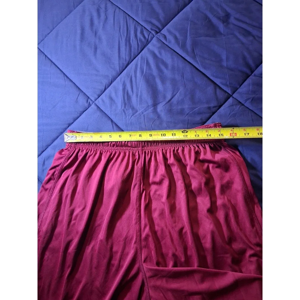 Nike Dri-FIT Mens Basketball Shorts XL Maroon Burgundy Gold Swoosh Athletic Gym